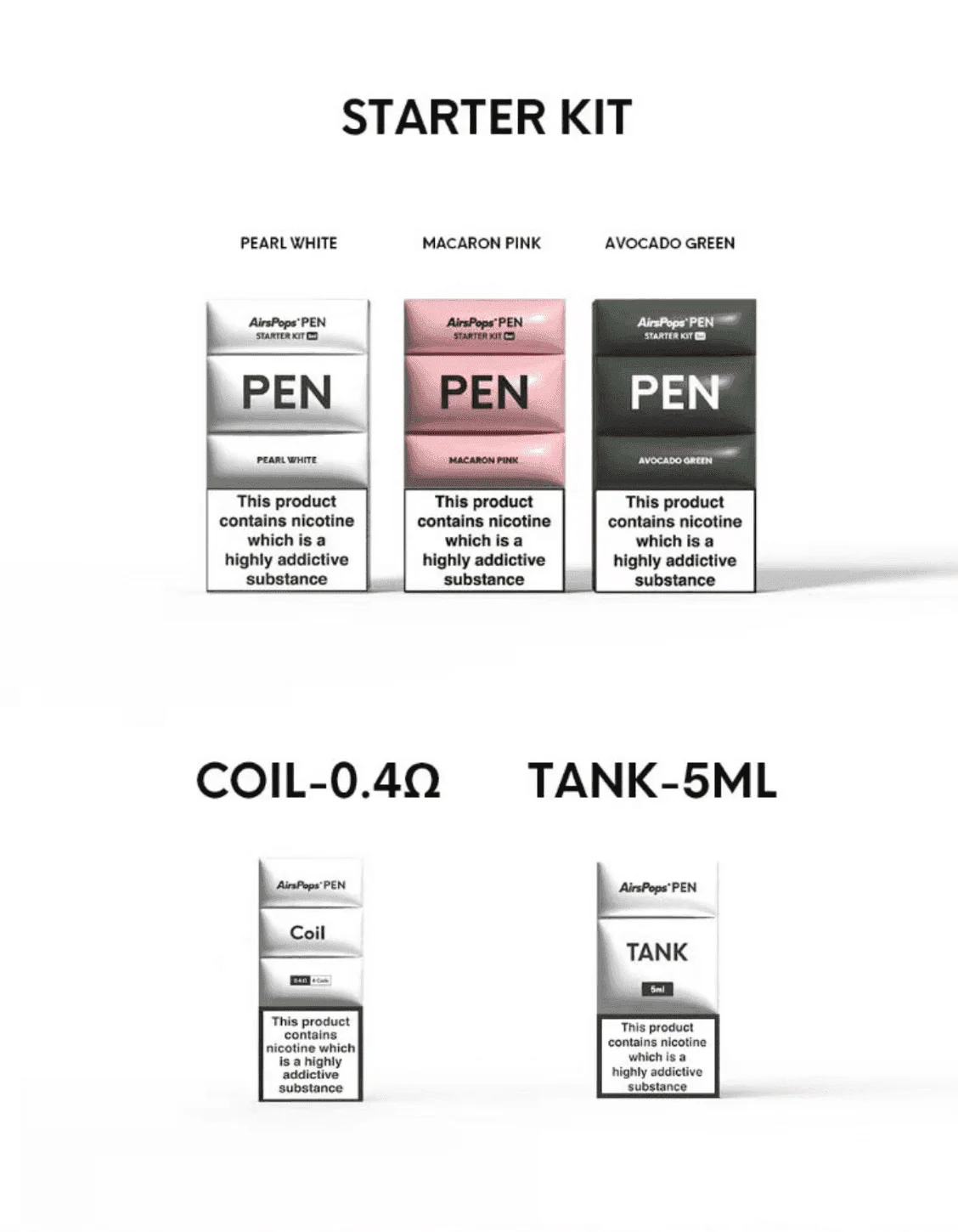 AIRSCREAM AirsPops PEN 鉛筆電子煙主機官網